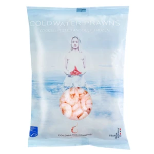 MyFood Krewetki zimnowodne (Pandalus borealis ) gotowane, obrane, głęboko mrożone, glazurowane, 300-500 szt./lb, glazura: 20%, 800 g /1000 g