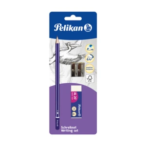 Pelikan zestaw Ołówek + Temperówka + Gumka blister