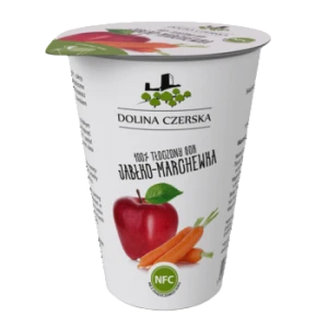 Sok NFC jabłkowo marchwiowy 100% Dolina Czerska Kubeczek 200ml