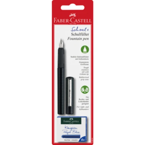 Pióro wieczne szkolne Carbon Look + 6 naboi Faber-Castell 1768525051524-51744-3-8x8h2.png