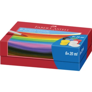 Farby plakatowe FABER CASTELL 6 kolorowe 20 ml