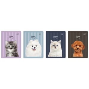 Zeszyt A5 16 kartek trzylinia kolor 70g UV Puppy Sign