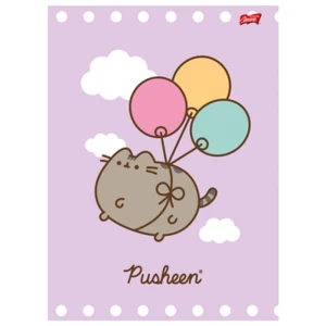Zeszyt okładka laminowana A4, 32 kartki, kratka Pusheen