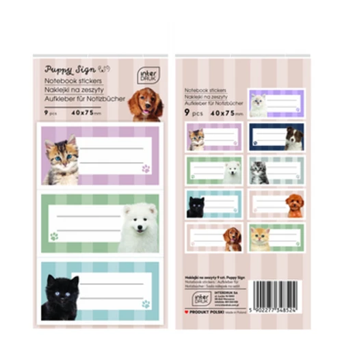 Naklejki na zeszyty 9szt. Puppy Sign 1779183708949-hs03uw.png