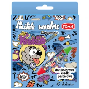 TOMA Dwukorowe kredki pastelowe Kredzio 16 kolorów