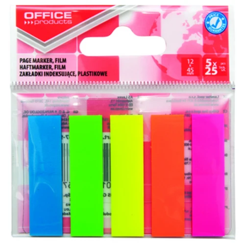 Zakładki indeksujące OFFICE PRODUCTS 12x45mm 5x25 kartek mix 1779184983971-fz31hd.png