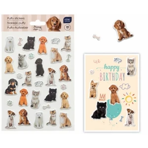 Naklejki puffy 30 sztuk Puppy Sign
