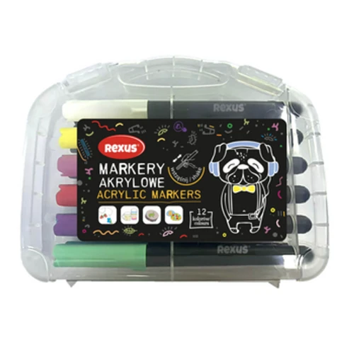 Markery akrylowe 12 kolorów Rexus Teens 1779185048876-efdbg.png