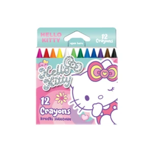 Kredki świecowe 12 kolorów Hello Kitty pink 1