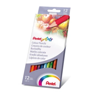 Pentel Kredki ołówkowe w 12 kolorach, CB8-12