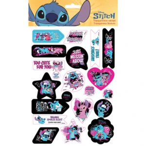 Naklejki transparentne ozdobne Stitch 63szt