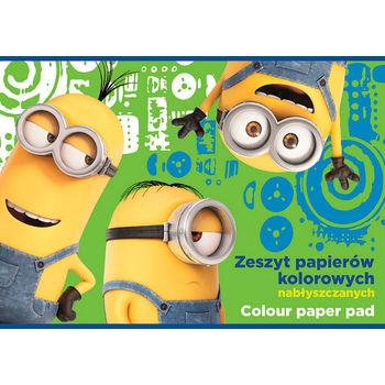 Zeszyt papierów kolorowych nabłyszczany A4, 10 k. Minionki 750898_0_1740188975125.jpg