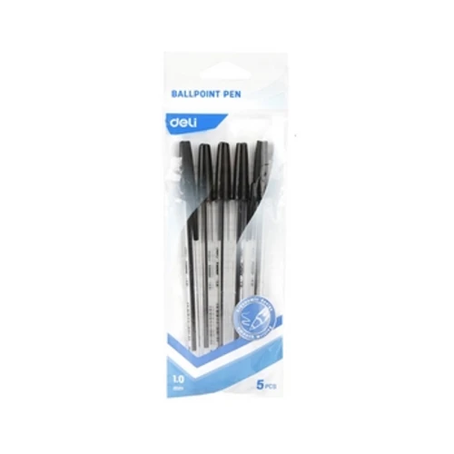 Deli długopis olejowy 1.0mm czarny 5szt 1779184273354-xewcol.png