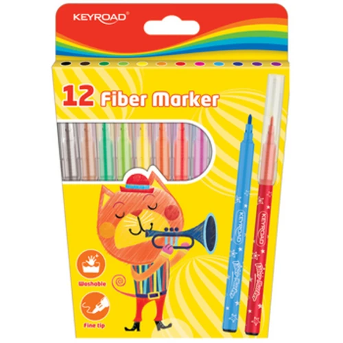 Flamastry KEYROAD Fiber Marker 12szt mix kolorów 1779184656844-bkn9r.png