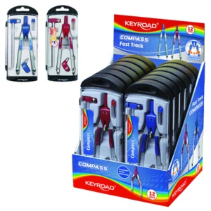 Cyrkiel Keyroad metalowy w etui mix