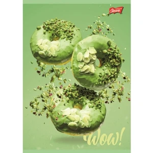 Unipap zeszyt okładka laminowana A5, 60 kartek, krata, lakier miejscowy, Green Delicious