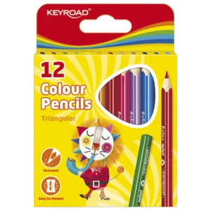 Kredki ołówkowe Keyroad mini trójkątne 12sztuk