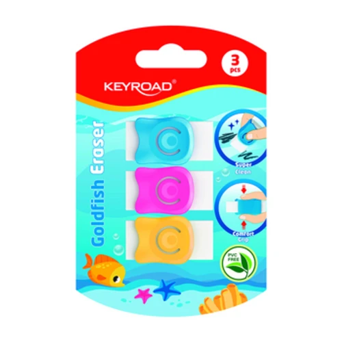 Gumka do ścierania Keyroad goldfish z osłoną 3 sztuk mix 1779185585902-cllr9.png