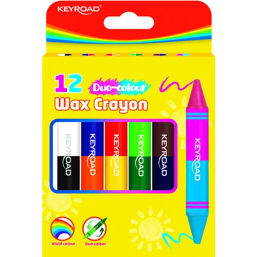 Kredki świecowe Keyroad jumbo dwustronne 6 sztuk 12 kolorów 1779185796825-4kyzi.png
