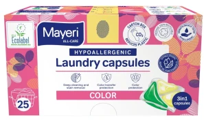 Kapsułki do prania color all-care 3w1 25 szt