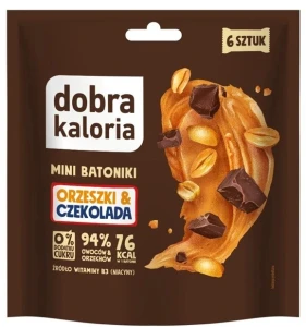 Mini batoniki  orzeszki & czekolada  (6 szt) 108 g