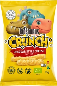 Chrupki kukurydziane Crunch o smaku cheddar BEZGL. BIO 75 g