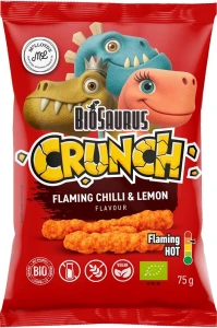 Chrupki kukurydziane Crunch o smaku ostre chili-cytryna BEZGL. BIO 75 g