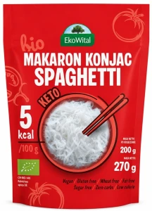 Makaron KONJAC  spaghetti Bezglutenowy BIO 270 g/ 200 g