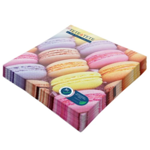 TETE a TETE Serwetki 3 ply 1/4 Lunch 33 cm x 33 cm Sweet Macarons 20 szt. 1787573278985-gen4.png