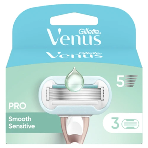 Gillette Venus Pro Smooth Sensitive Ostrza dla Kobiet do Skóry Wrażliwej, 3 Wkłady Wymienne 1787573293364-lb130n.png