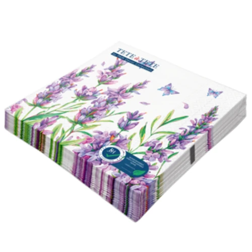 TETE a TETE Serwetki 3 ply 1/4 Lunch 33 cm x 33 cm Lavender Butterfly 20 szt. 1787573326952-ds1u19.png