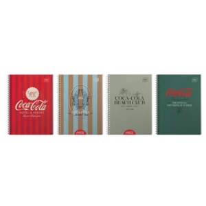 Kołozeszyt A6 80 kartek w kratke Soft Touch Coca Cola