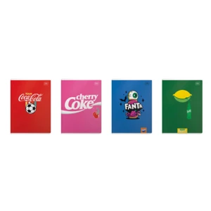 Zeszyt A5 32 kartki w kolorową trzylinie Mat UV Coca Cola