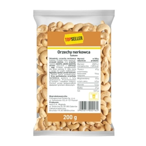 Orzechy nerkowca łuskane 200 g TOPSELLER 1787573542118-vgqwv.png
