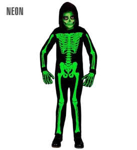Strój szkieletora z efektem neonowym rozmiar 140 cm