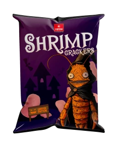 VIFON Prażynki krewetkowe o smaku chili (pikantne) 100g - Limited Edition Halloween
