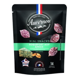 Mini snack z serem Roquefort i orzechem włoskim Auvernou 75 g