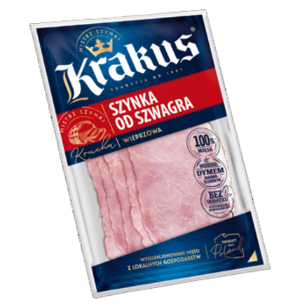 Szynka od szwagra plastry Krakus 90 g Szynka od szwagra plastry Krakus 90g