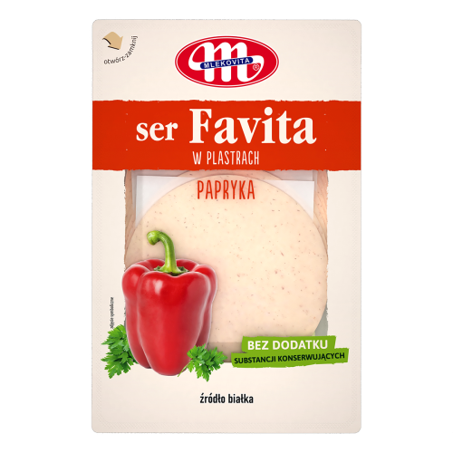 Ser kanapkowy Favita z papryką Mlekovita 150g