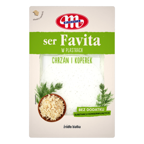 Ser favita kanapkowy z chrzanem i koperkiem Mlekovita 150g