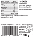 Ser Gouda dojrzewający plastry Mlekovita 500g