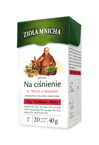Big-Active Zioła Mnicha Na ciśnienie Herbatka ziołowo-owocowa 40 g 20 x 2 g Big-Active Zioła Mnicha Na ciśnienie Herbatka ziołowo-owocowa 40 g 20 x 2 g