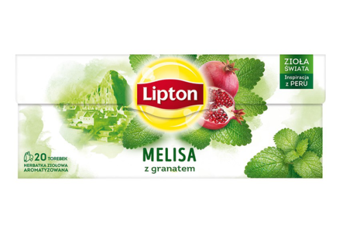 Lipton Herbata Melisa z granatem 20 torebek fd5b64df59dfdd2257de4449ef9c6b77