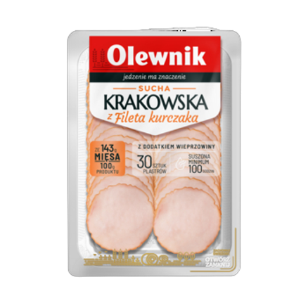 Olewnik Krakowska sucha z filetem z kurczaka 90 g Olewnik Krakowska sucha z filetem z kurczaka 90 g