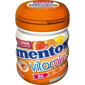 Mentos Guma Do Żucia Z Witaminami O Smaku Owoców Cytrusowych 50 g