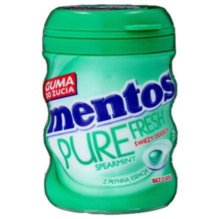 Mentos Pure Fresh Spearmint Butelka 30 sztuk 60 g Mentos Pure Fresh Spearmint Butelka 30 sztuk 60 g