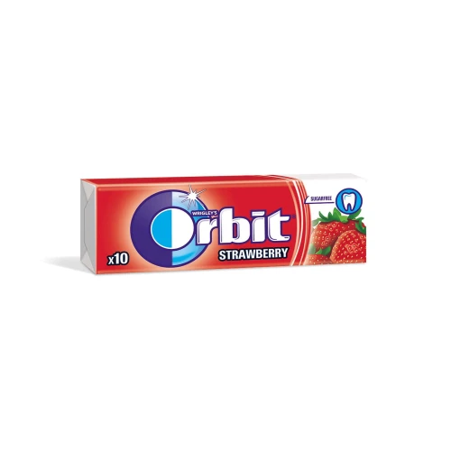 Orbit Strawberry Guma do żucia bez cukru 14 g 10 drażetek 0b7c9d94bb442ec6dc29da7039e5a9db