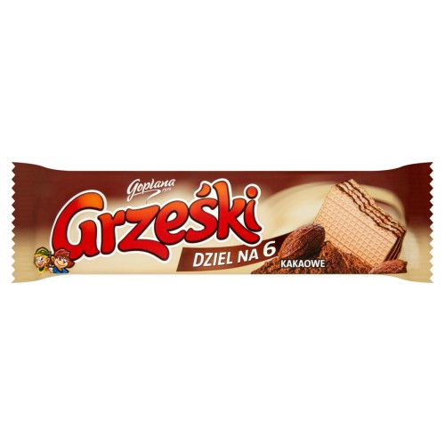 Grześki Dziel na 6 kakaowe Wafel przekładany kremem kakaowym 26 g ffd65c2a50fc740e8710ae2b9434d1b7