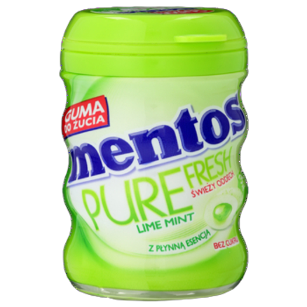 Mentos Pure Fresh Lime Mint Butelka 30 sztuk 60 g Mentos Pure Fresh Lime Mint Butelka 30 sztuk 60 g