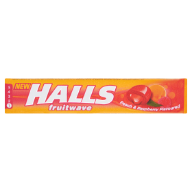 Halls Fruitwave Peach & Raspberry Cukierki 45 g 6fc22c1985616a191972afe9cab56192